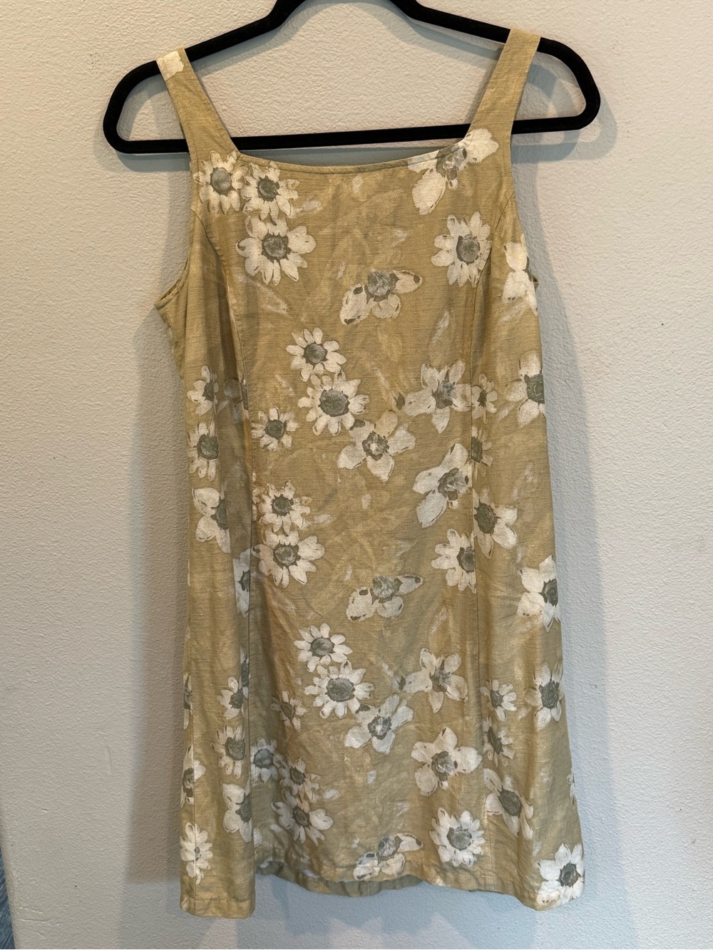 J Crew Sleeveless Sheath Dress Linen Blend Women’s Size 6 Muted Floral Print
